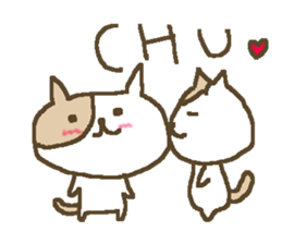 Simple love cat sticker #8786516