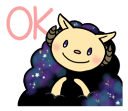 Black and white sheep's sticker #8786602