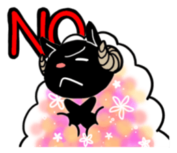 Black and white sheep's sticker #8786603