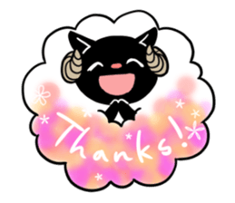 Black and white sheep's sticker #8786604