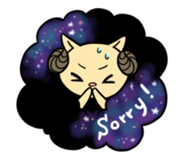 Black and white sheep's sticker #8786605