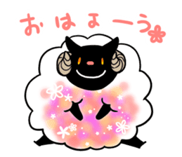 Black and white sheep's sticker #8786608