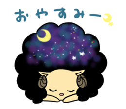 Black and white sheep's sticker #8786609