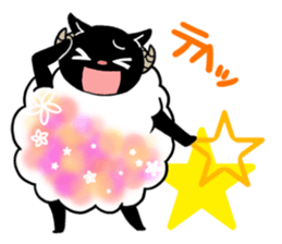 Black and white sheep's sticker #8786610