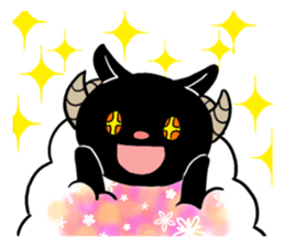 Black and white sheep's sticker #8786615