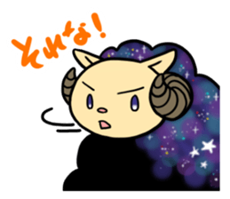 Black and white sheep's sticker #8786616