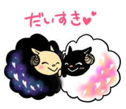 Black and white sheep's sticker #8786618