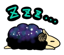 Black and white sheep's sticker #8786625