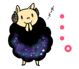 Black and white sheep's sticker #8786627