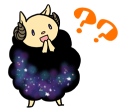 Black and white sheep's sticker #8786628