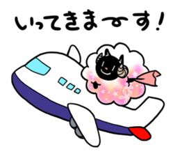 Black and white sheep's sticker #8786632