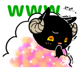 Black and white sheep's sticker #8786634