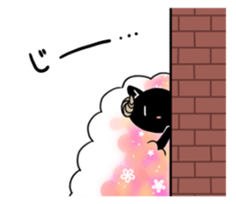 Black and white sheep's sticker #8786635