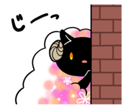 Black and white sheep's sticker #8786636