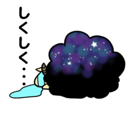 Black and white sheep's sticker #8786639