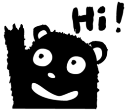 Black bad bear sticker #8786882