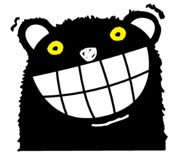 Black bad bear sticker #8786885