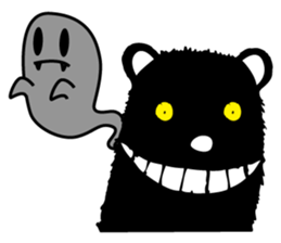 Black bad bear sticker #8786887