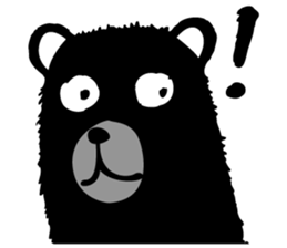 Black bad bear sticker #8786888