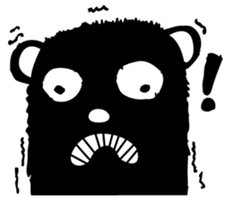 Black bad bear sticker #8786890