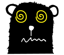 Black bad bear sticker #8786893