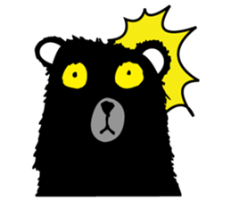 Black bad bear sticker #8786894