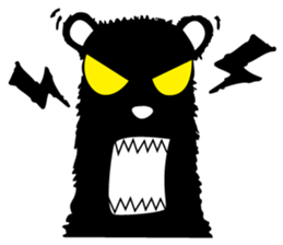 Black bad bear sticker #8786896
