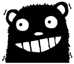 Black bad bear sticker #8786897