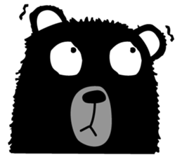 Black bad bear sticker #8786898