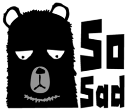Black bad bear sticker #8786900