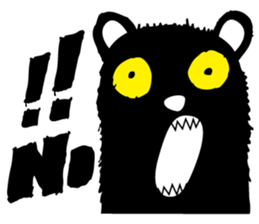 Black bad bear sticker #8786901