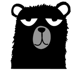 Black bad bear sticker #8786907