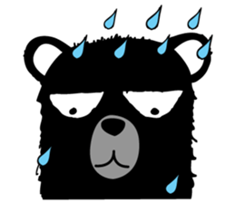 Black bad bear sticker #8786909
