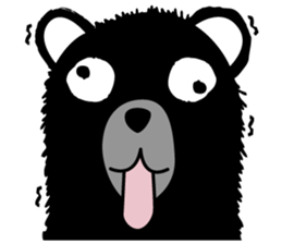 Black bad bear sticker #8786913