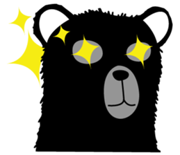 Black bad bear sticker #8786914