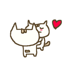 Winter simple cat sticker #8787443