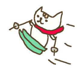 Winter simple cat sticker #8787448