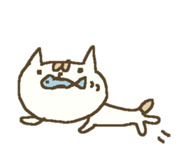 Winter simple cat sticker #8787449