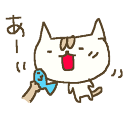 Winter simple cat sticker #8787453