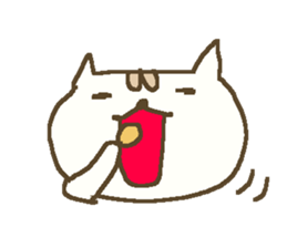 Winter simple cat sticker #8787454