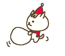 Winter simple cat sticker #8787461