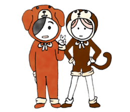 oh my Dog & Monkey sticker #8787625