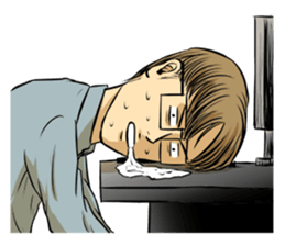 Ambitious young worker sticker #8790376