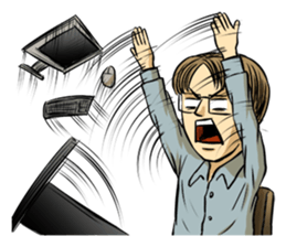 Ambitious young worker sticker #8790377