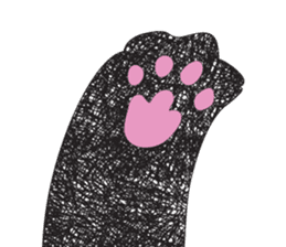 Black cat art sticker #8791013