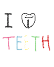 teeth and i sticker #8793001