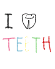 teeth and i sticker #8793001