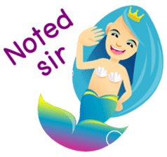Mermaid Blue sticker #8793907
