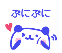 blue love panda sticker #8794174