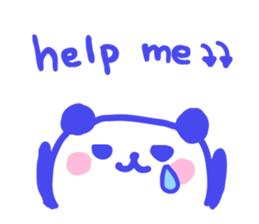 blue love panda sticker #8794181